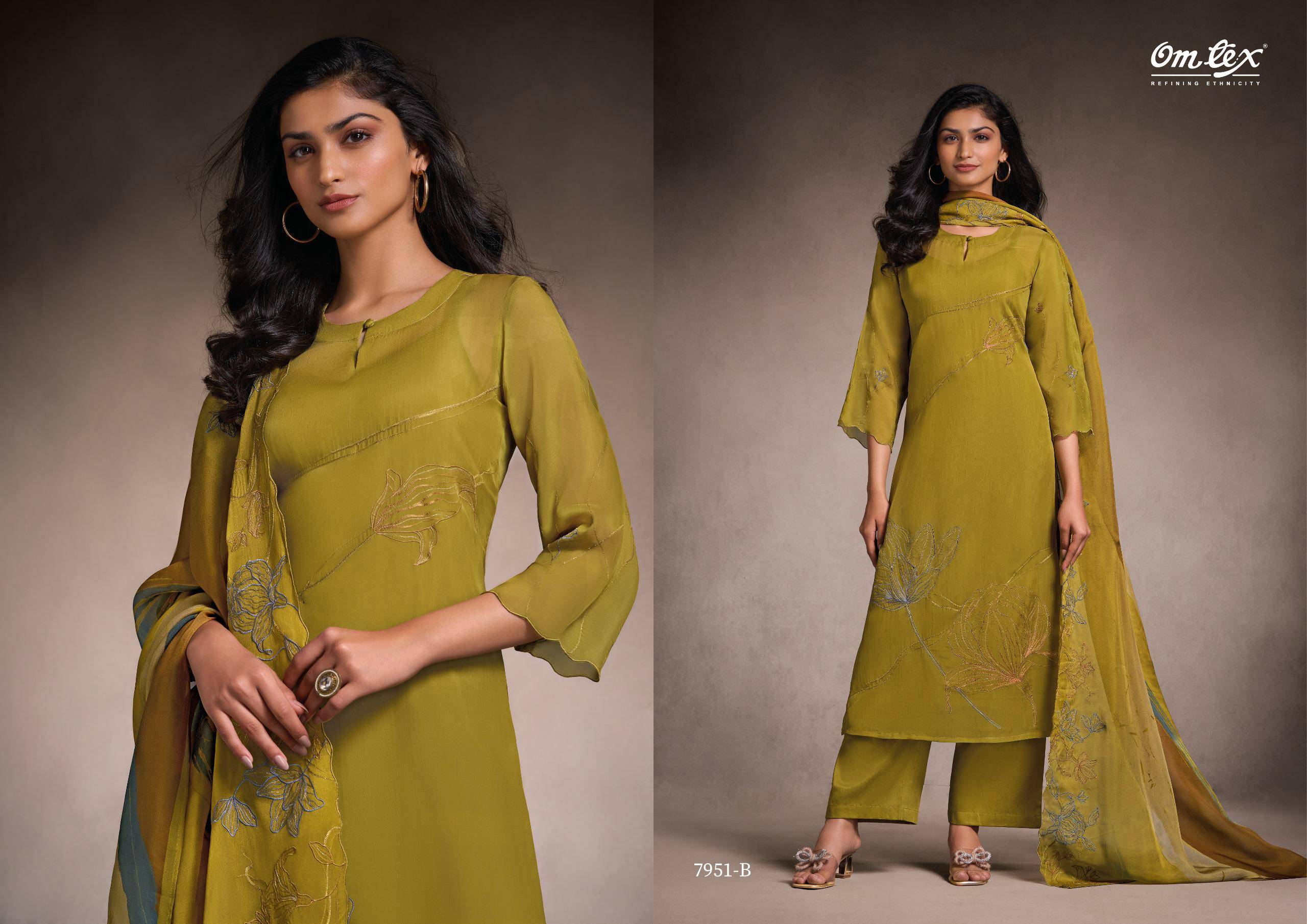 Omtex tanira fancy dress material wholesale in mumbai